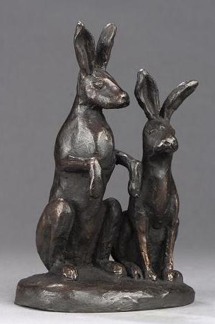 bronzen hazen
